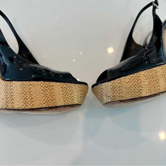 Gucci Black Patent Leather Platform Wedges - Picture 11 of 15